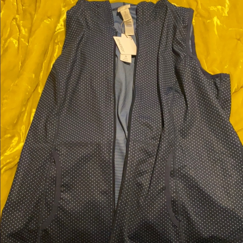 Chico’s Hooded Athletic Reversible Vest